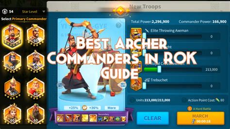 Rok new archer commander. Things To Know About Rok new archer commander. 